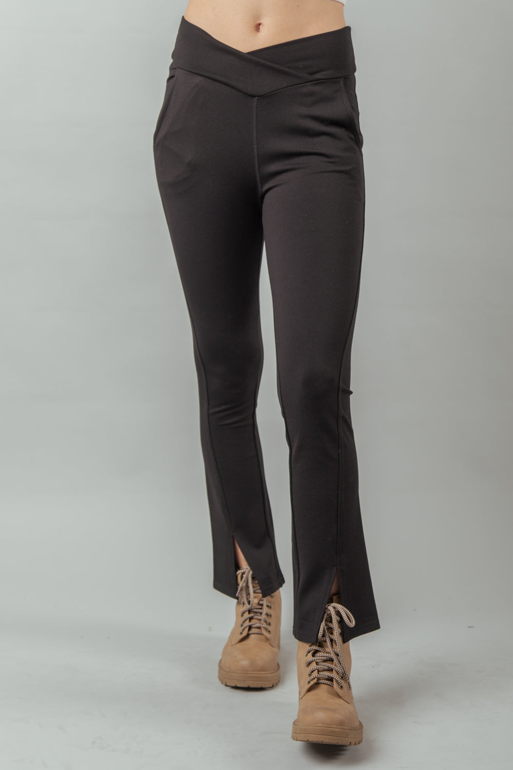 Crossover Waist Stretchy Leggings