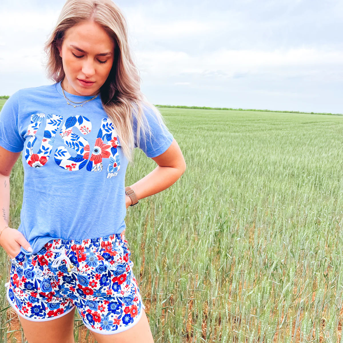 USA Baby Blue T-Shirt