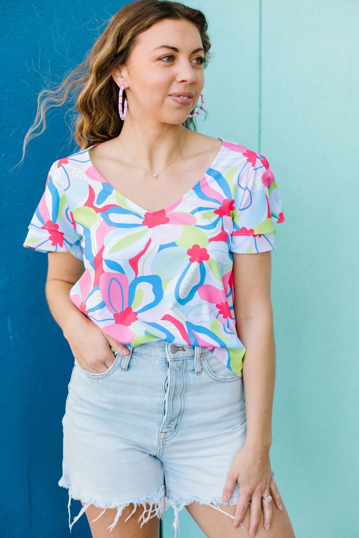 Grayson Top | Color Me Happy Pink