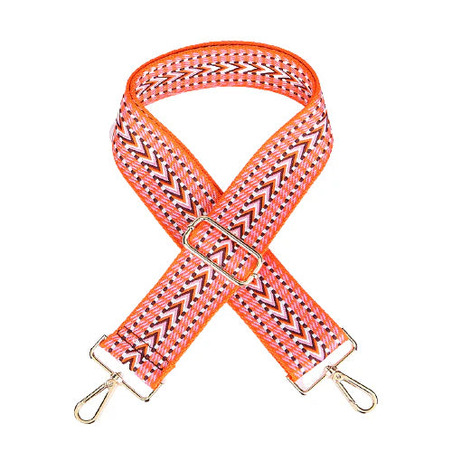 Orange/Pink Aztec Purse Strap