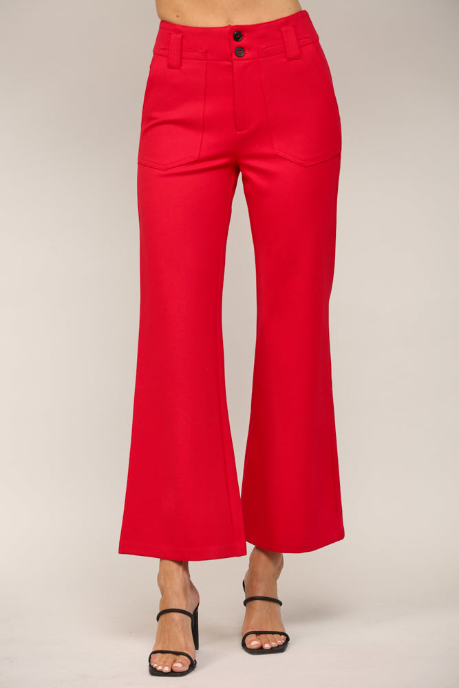 Red Flare Pants