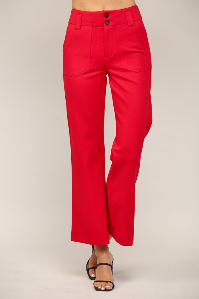 Red Flare Pants