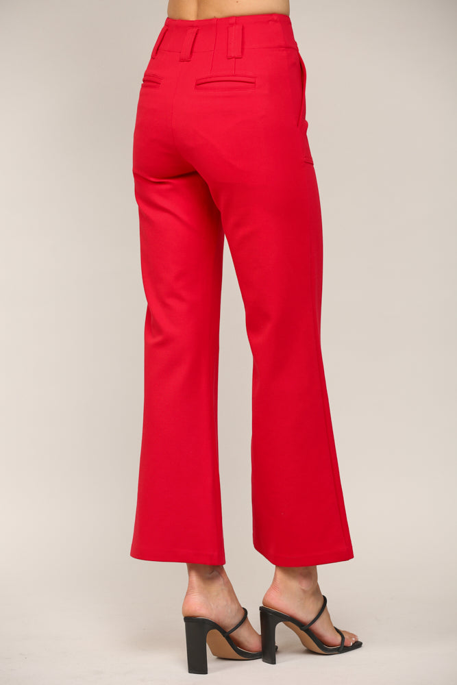 Red Flare Pants