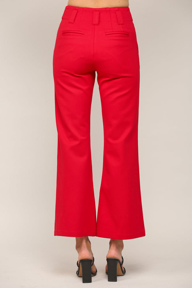 Red Flare Pants