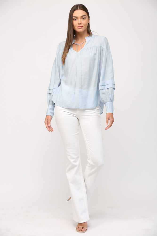 Baby Blue Longsleeve Blouse