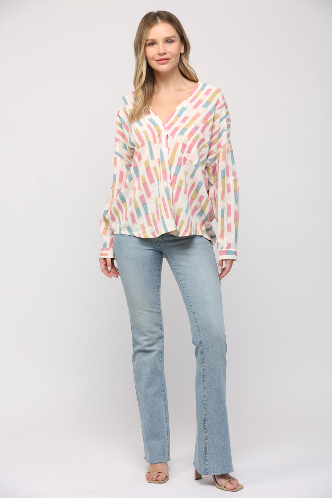 Pastel & Ivory Blouse