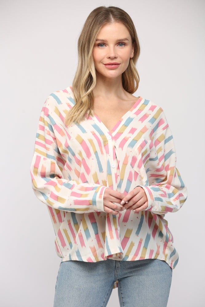 Pastel & Ivory Blouse
