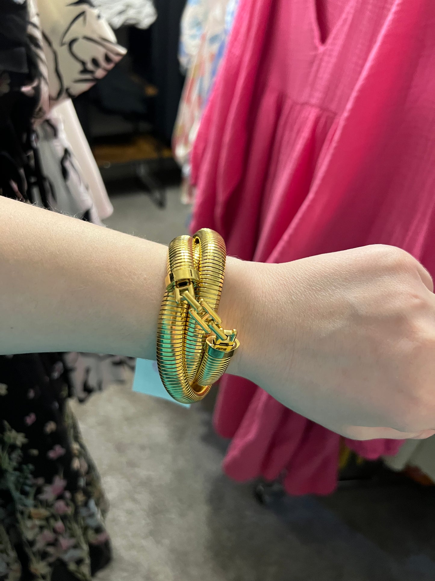 12mm 3 Stack Semi-Stretch Ribbed Bangle