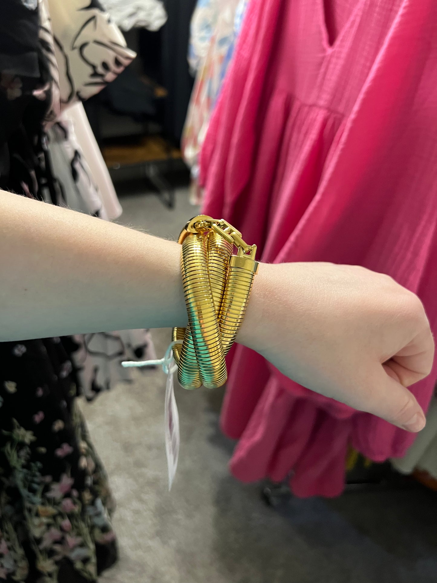 12mm 3 Stack Semi-Stretch Ribbed Bangle