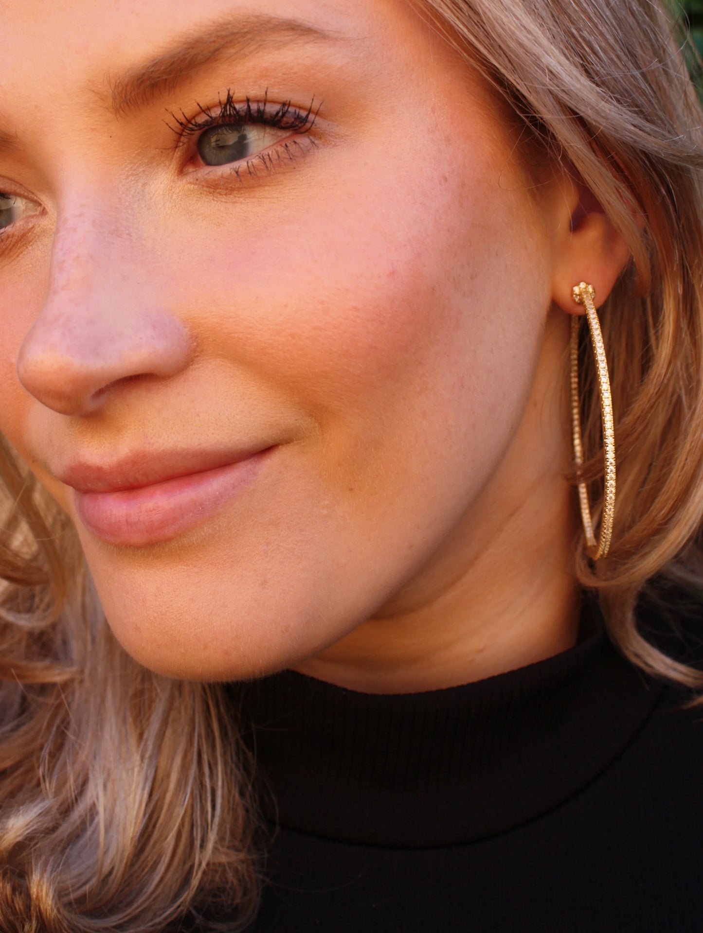 Large Perfect Pave Hoops