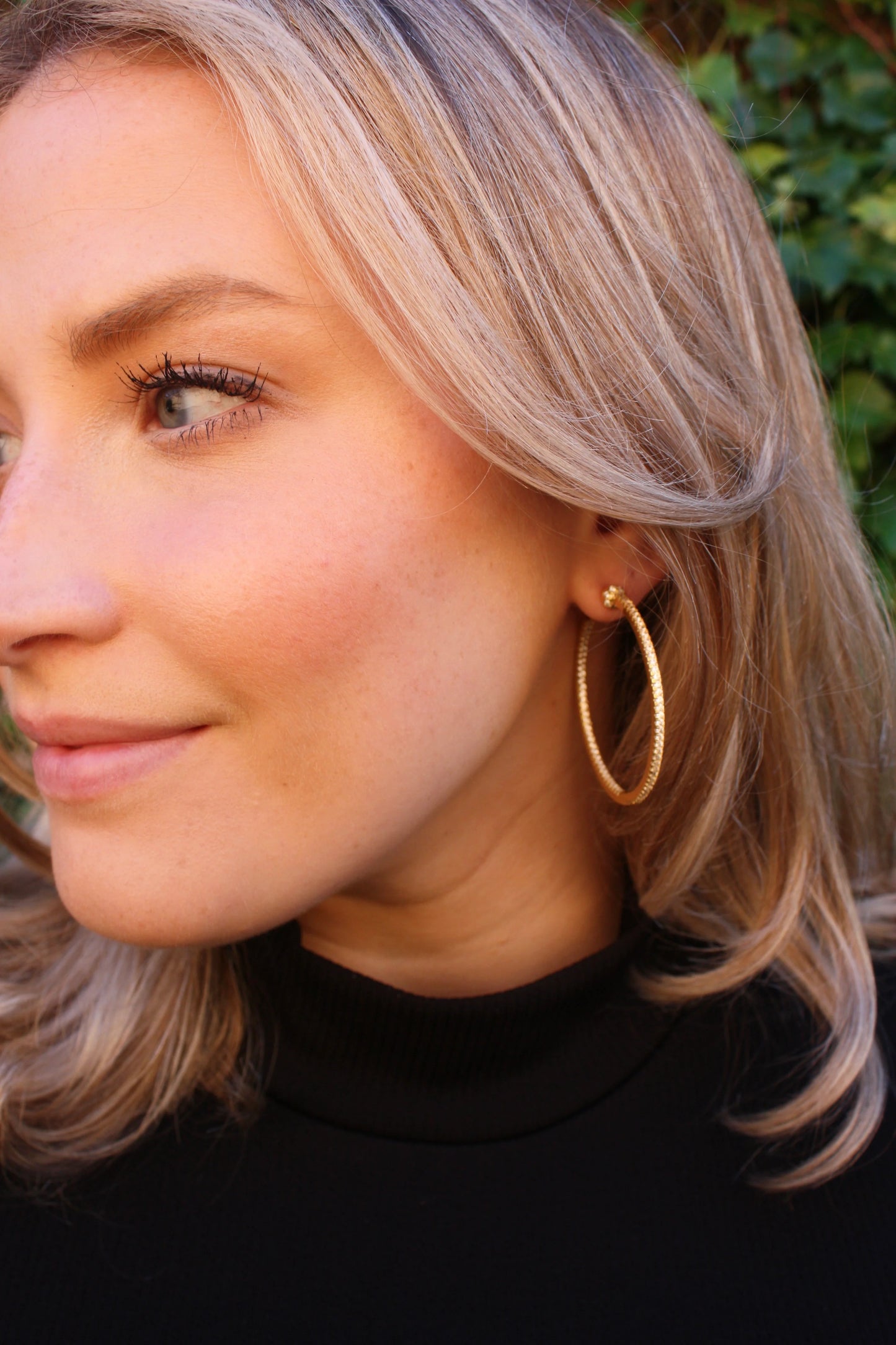 Medium Perfect Pave Hoops