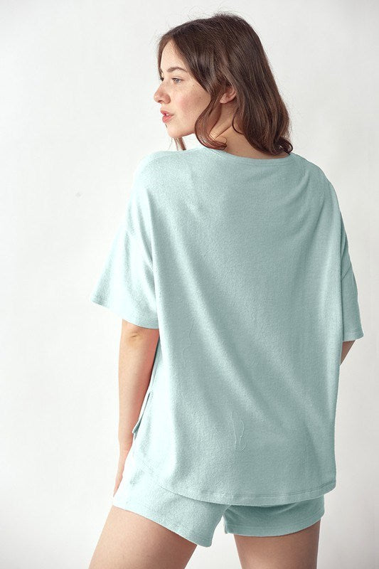 Mint Ultra Soft Lounge SS Top