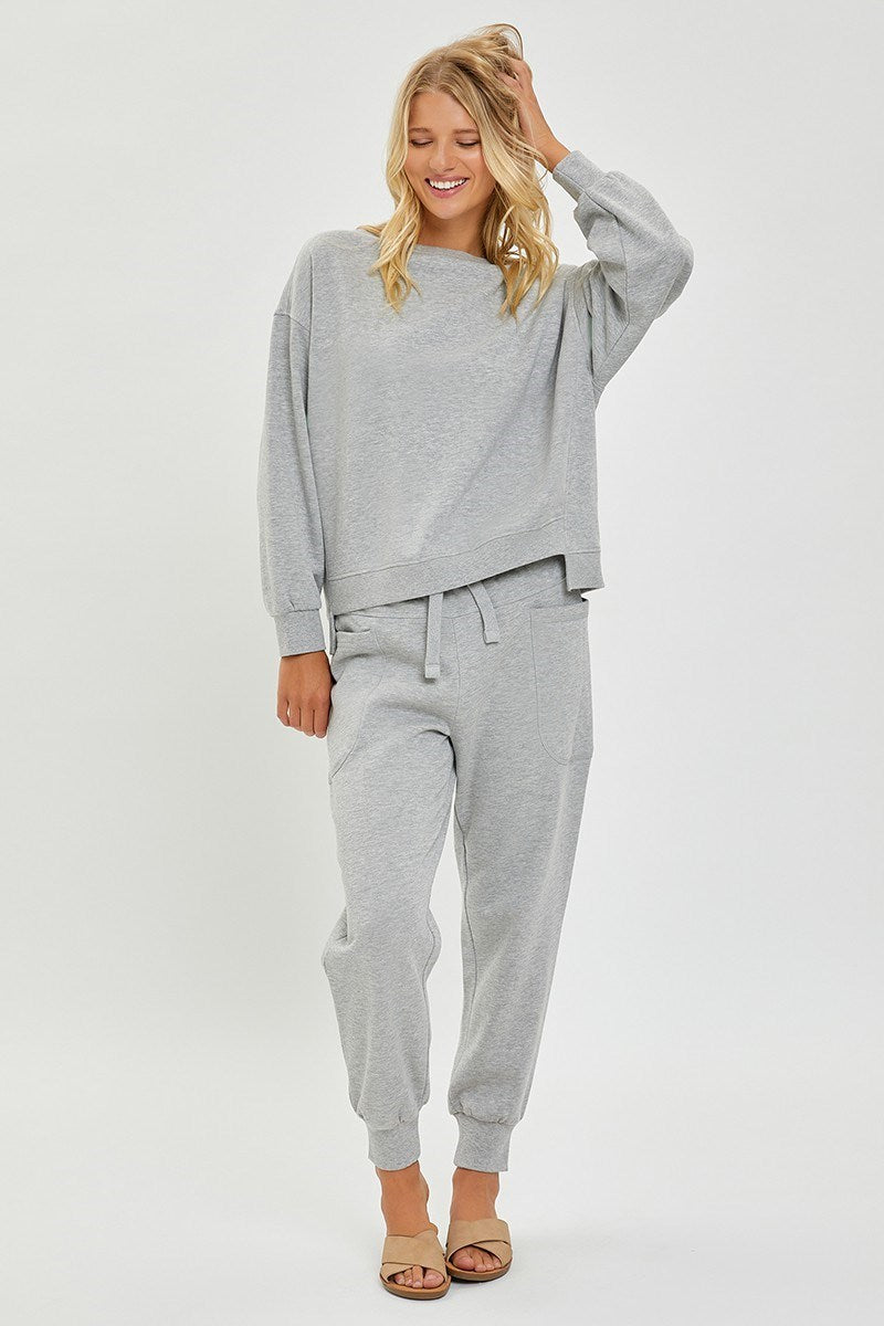 Heather Grey Oversized Sweatshirt