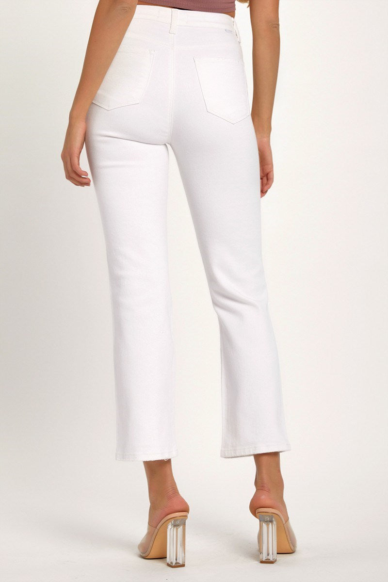 WHITE RELAXED DISTRESSED DENIM JEANS