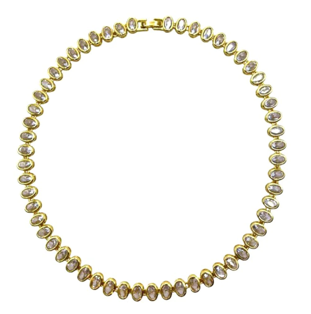 Oval Tennis Necklace