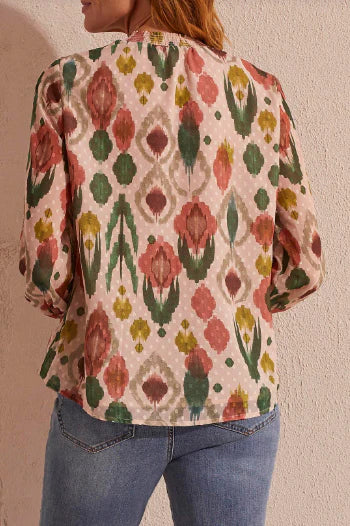 Flowy Swiss Dot Chiffon Blouse