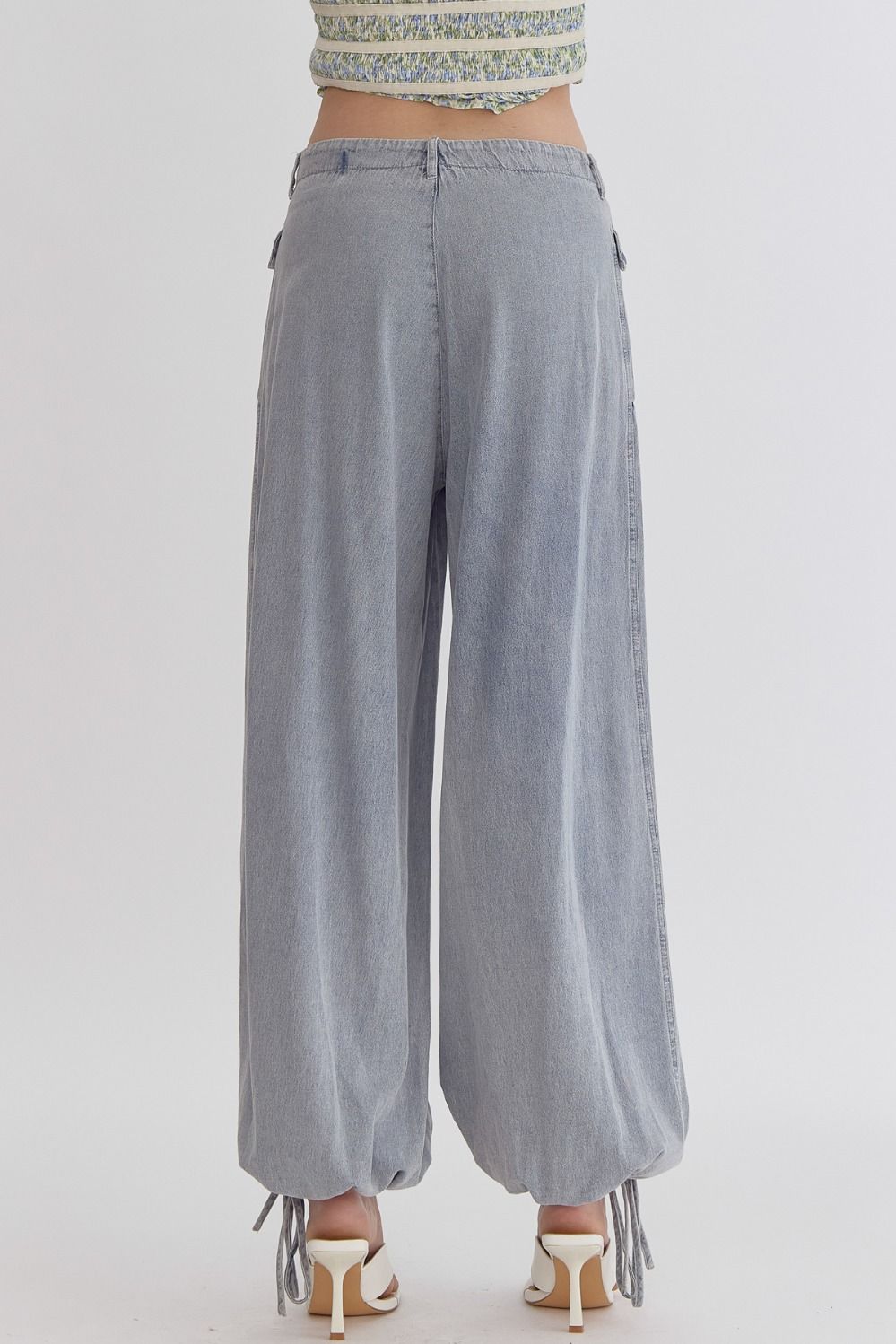 Light Blue Balloon Style Pants