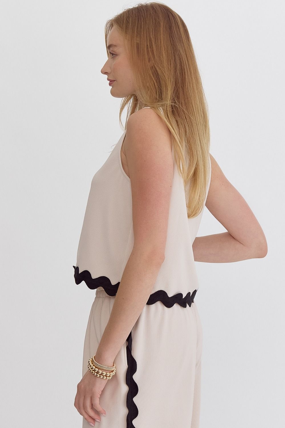 Ecru & Black Ric Rac Set