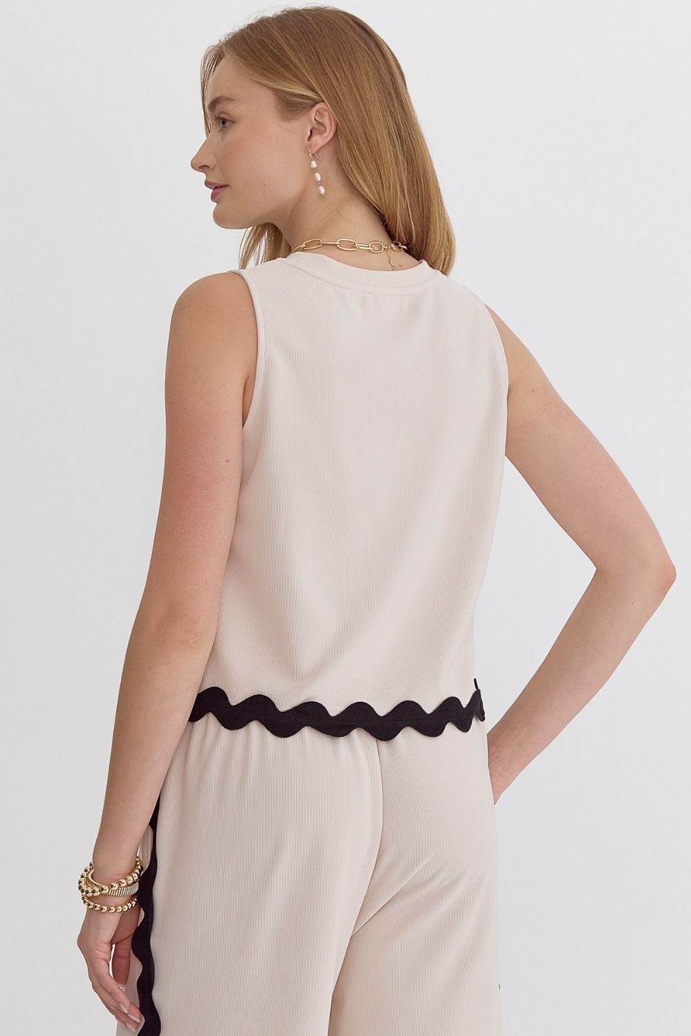 Ecru & Black Ric Rac Set