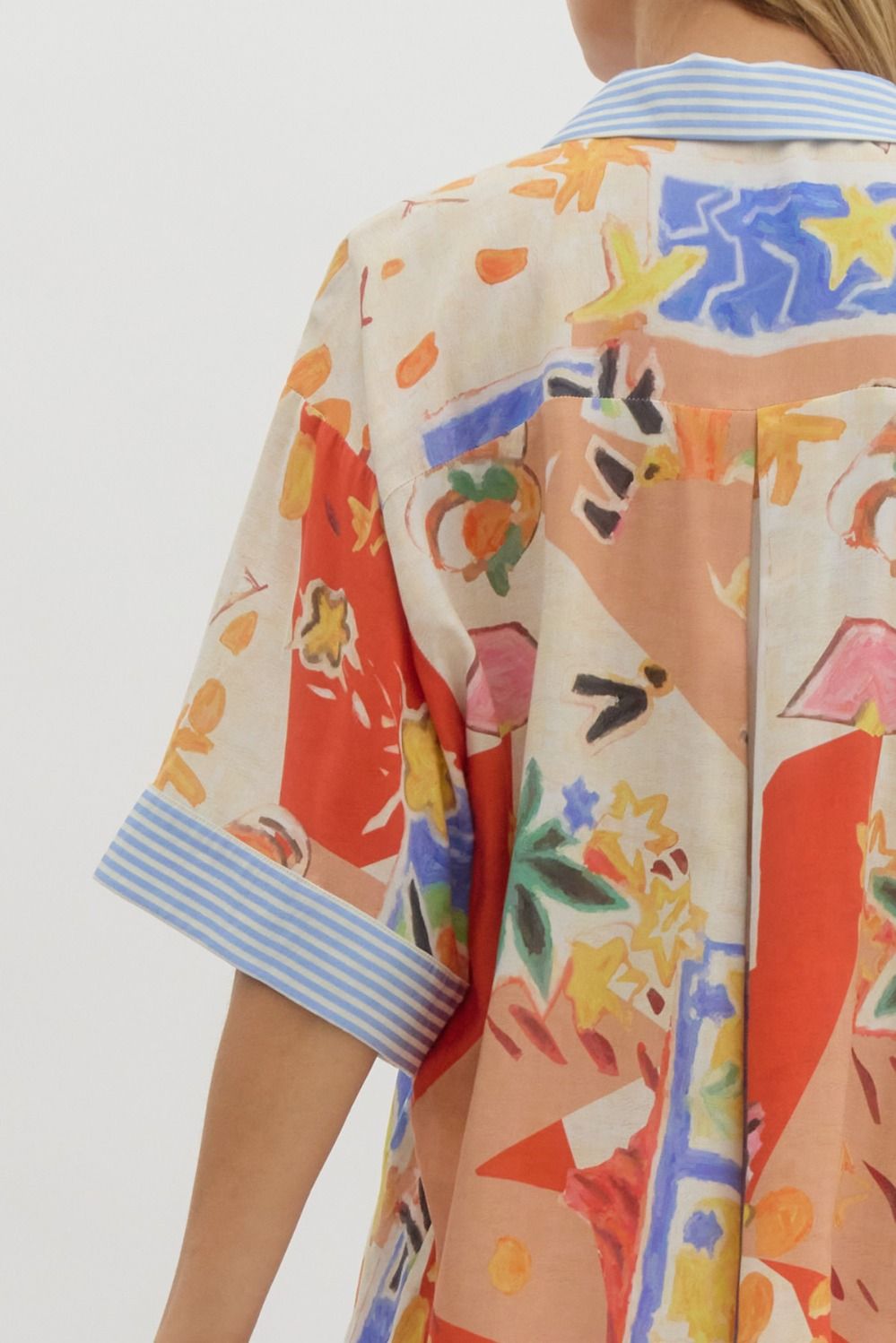 Resort Pattern Oversize Top