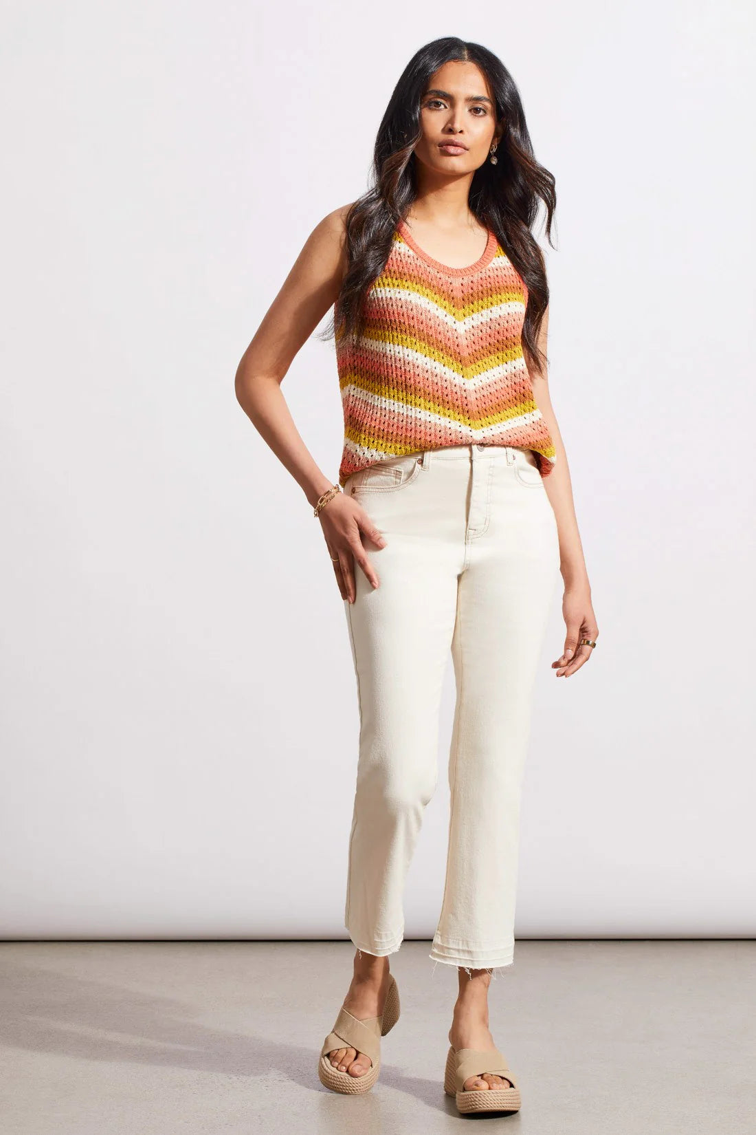 SOPHIA MICRO FLARE CROP ECRU JEANS