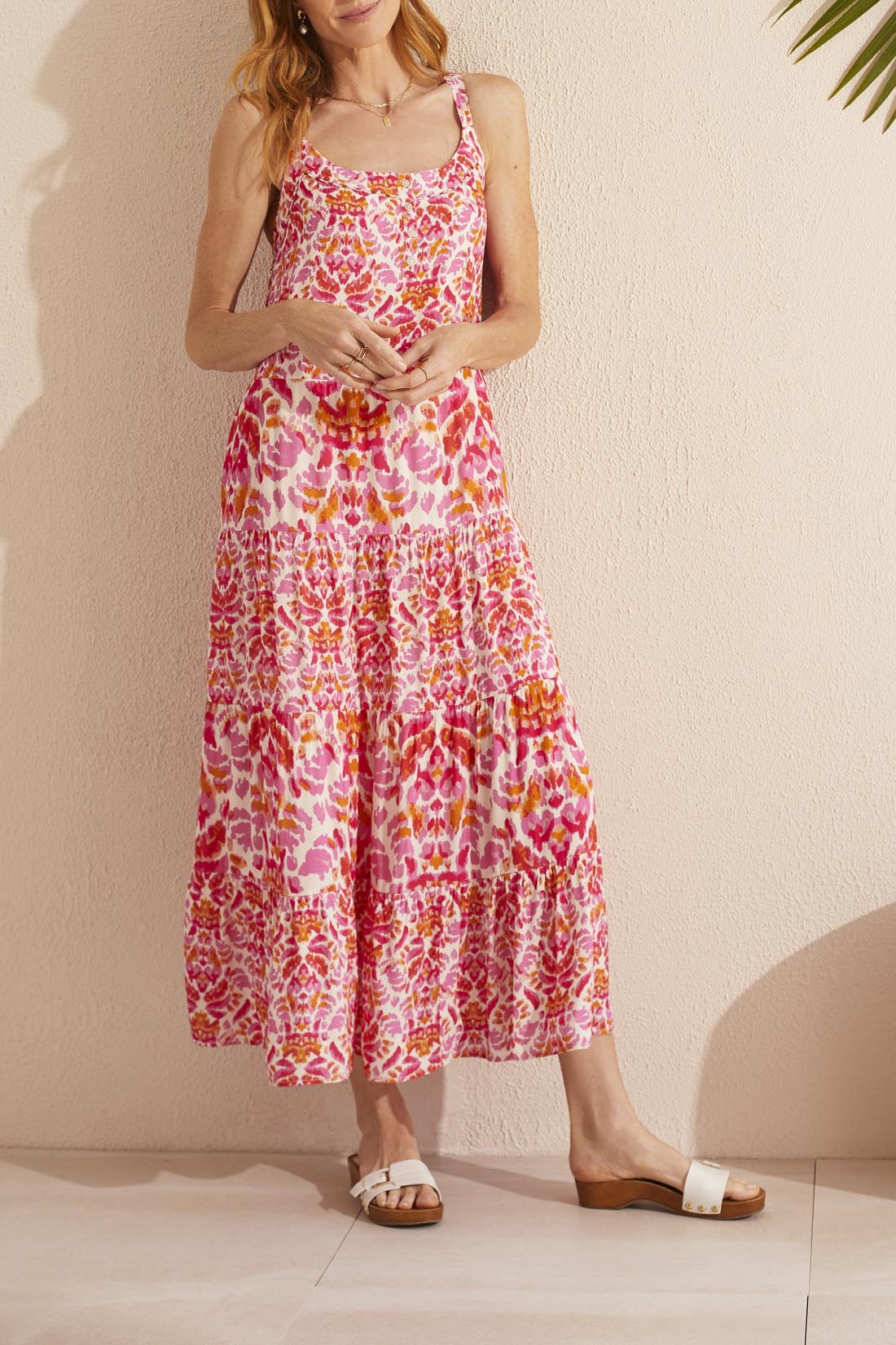 Sleeveless Maxi Dress W/ Lining - Amberglow