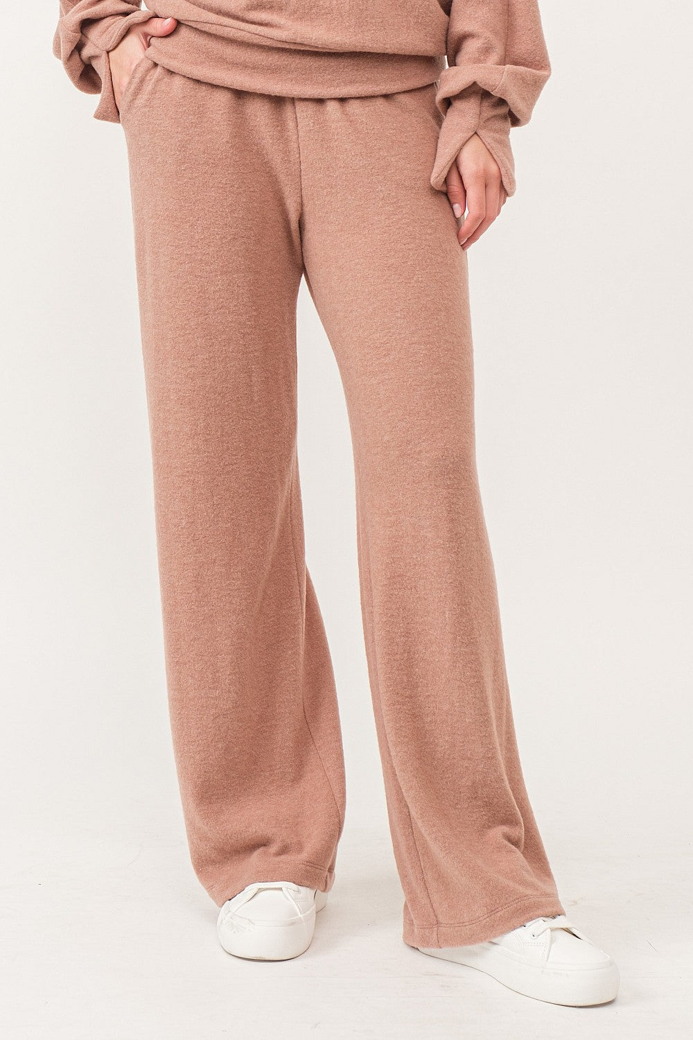 TOFFEE CASHMERE PANTS WITH POCKETS