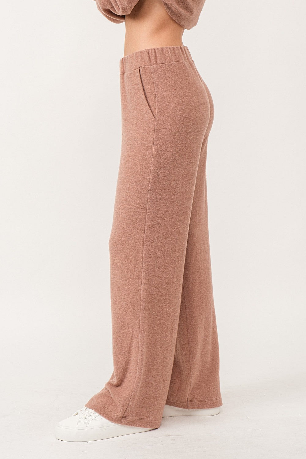TOFFEE CASHMERE PANTS WITH POCKETS
