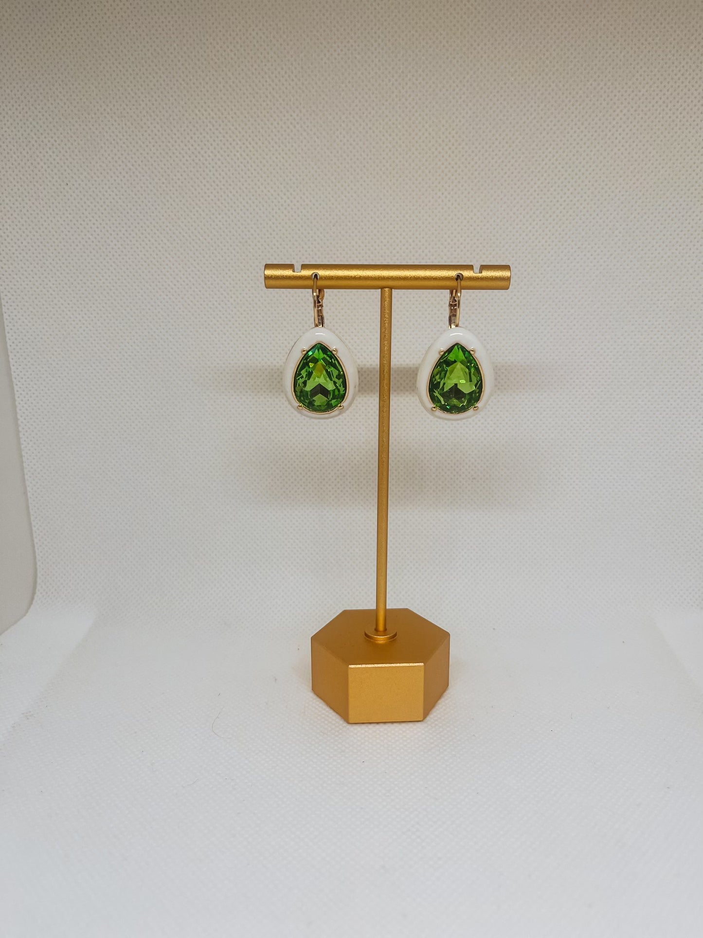 Green Teardrop Earrings