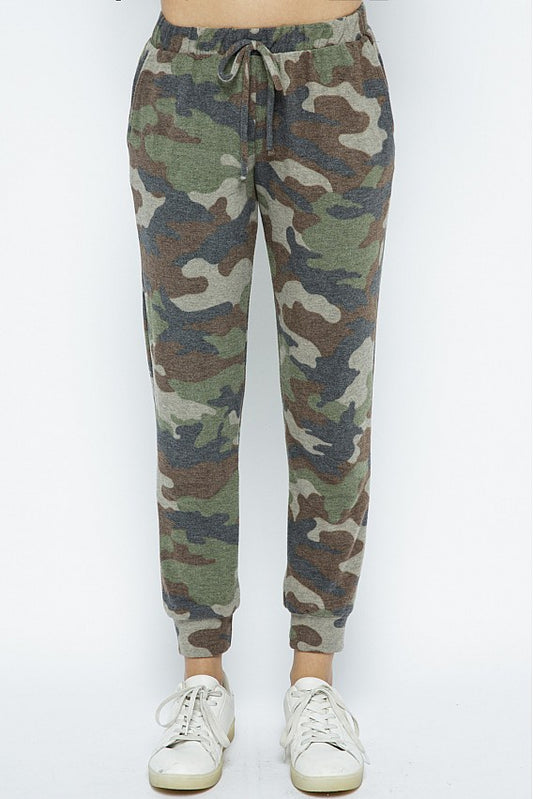 Camo Brushed Cashmere Joggers